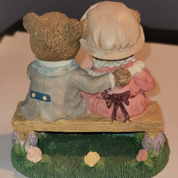 RUSS TEDDY TOWN GOLDEN MEMORIES OF OUR WEDDING DAY 50 YEARS ANNIVERSARY FIGURE - Picture 2 of 2